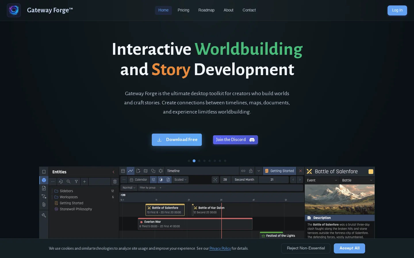 Gateway Forge Homepage screenshot
