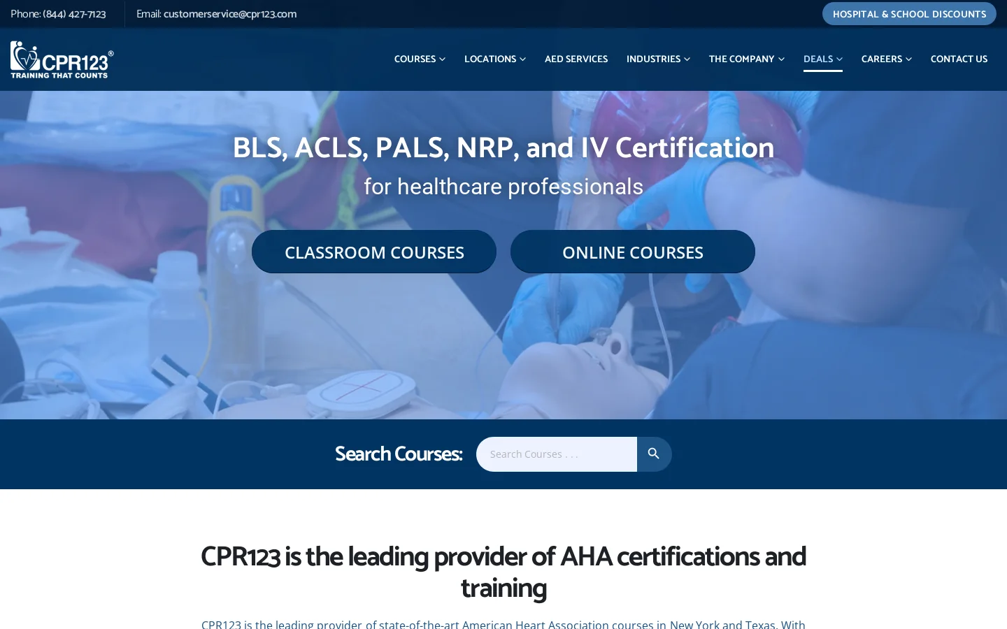 CPR123 Homepage screenshot