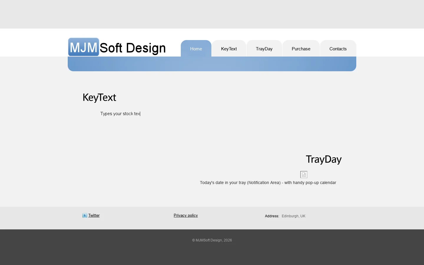 MJMSoft Design Homepage screenshot