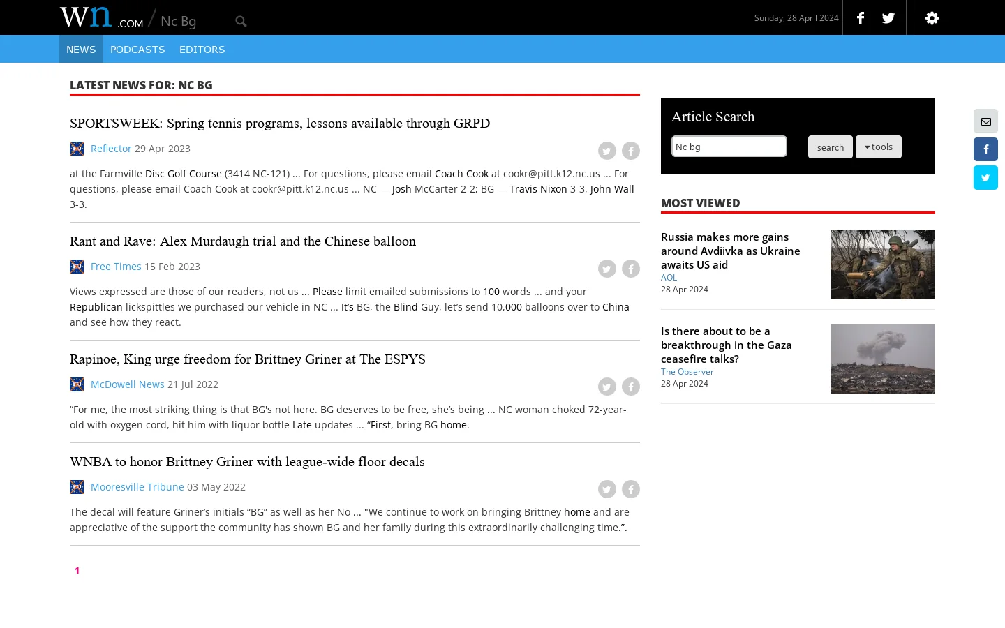 Nc Bg Homepage screenshot