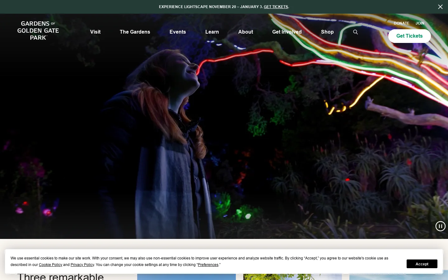 Gardens of Golden Gate Park: Official Homepage screenshot