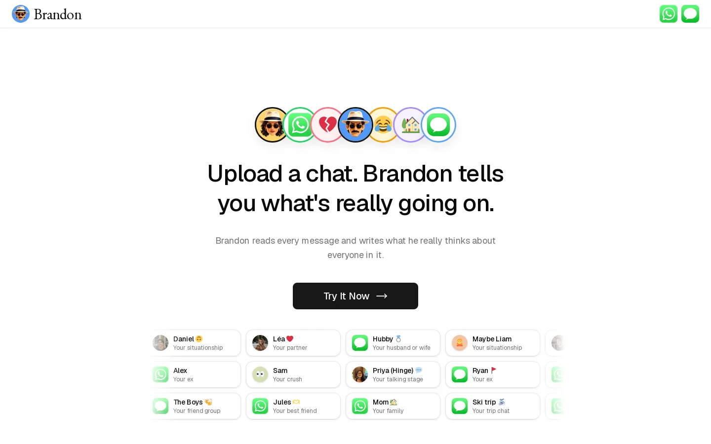 What Brandon Thinks Homepage screenshot
