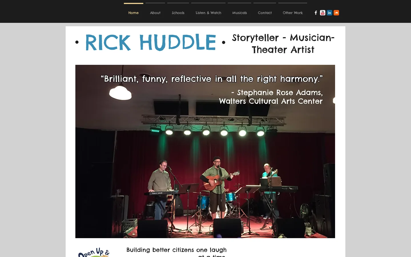 Rick Huddle Homepage screenshot
