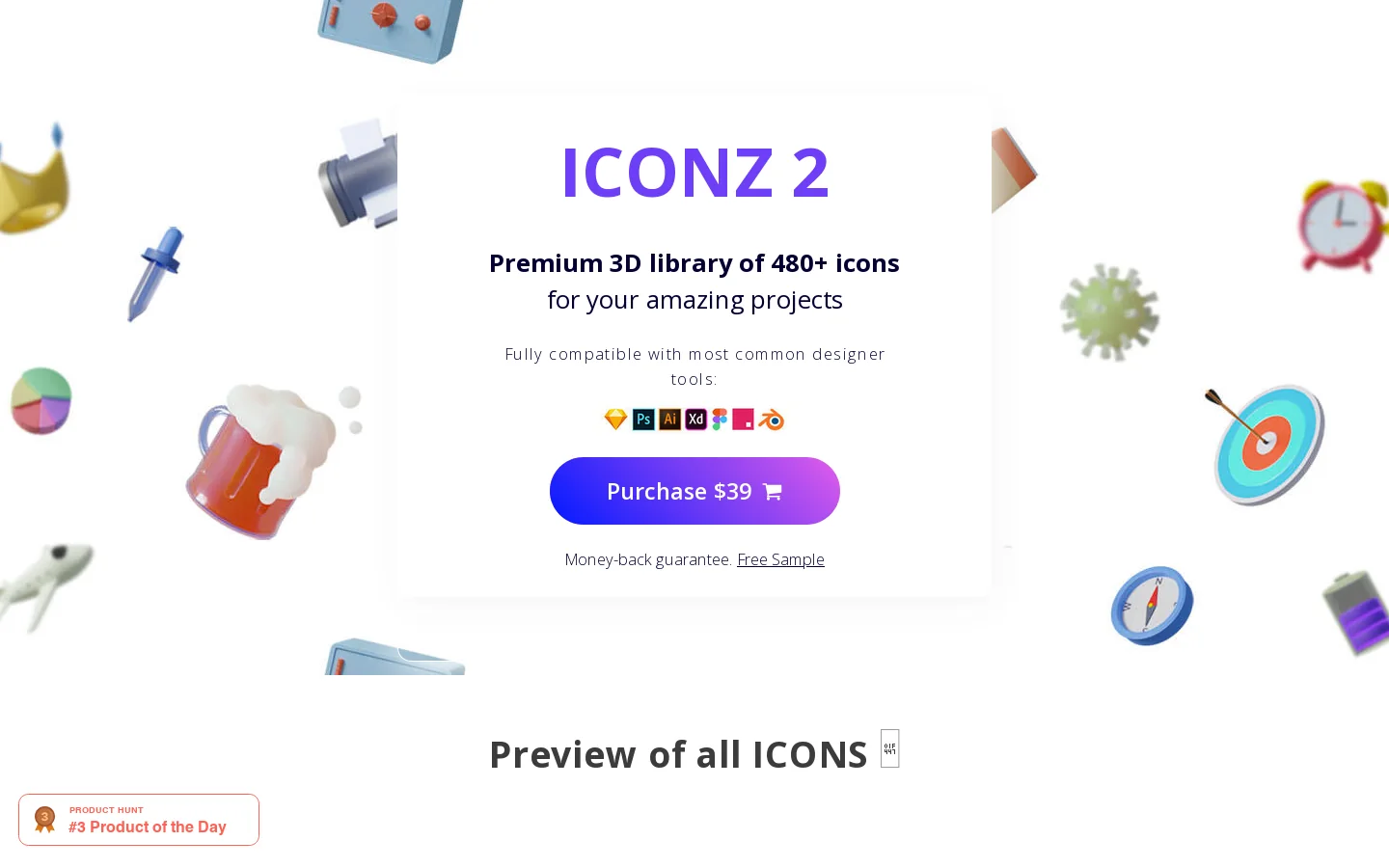 Iconz Homepage screenshot