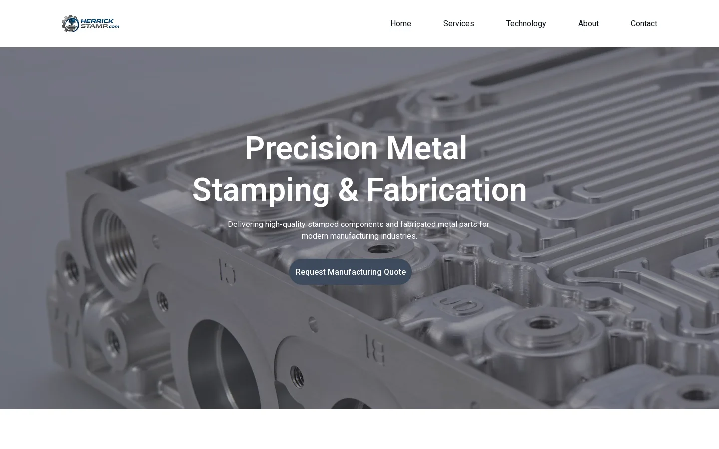 Herrick Stamp Homepage screenshot