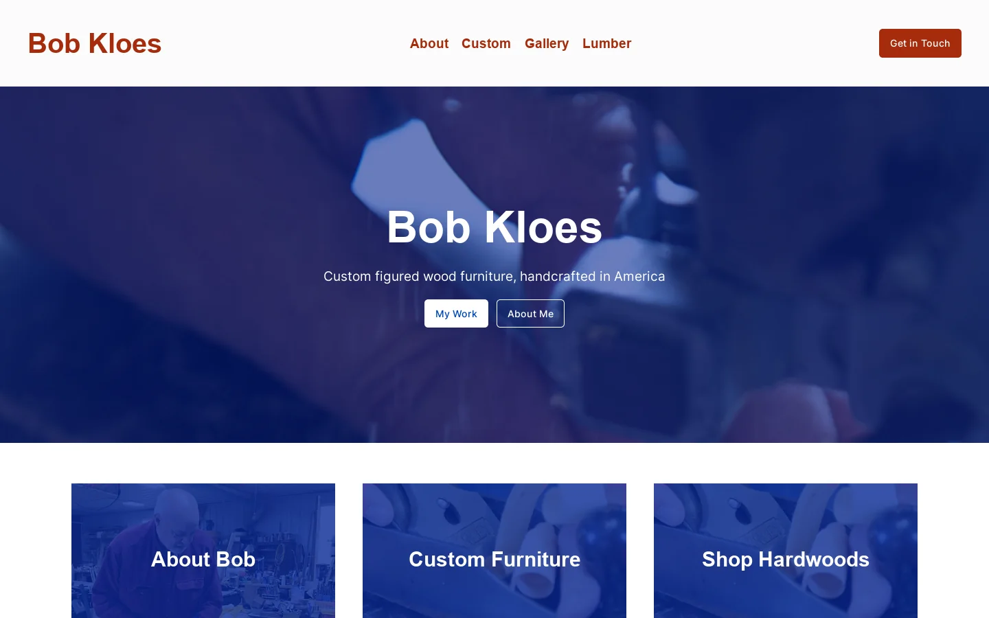 Bob Kloes Homepage screenshot
