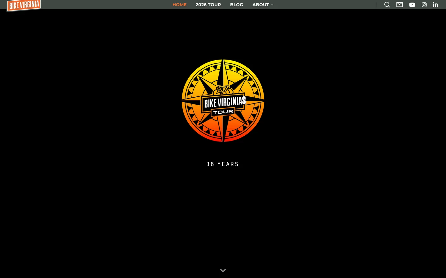BIKE VIRGINIA Homepage screenshot