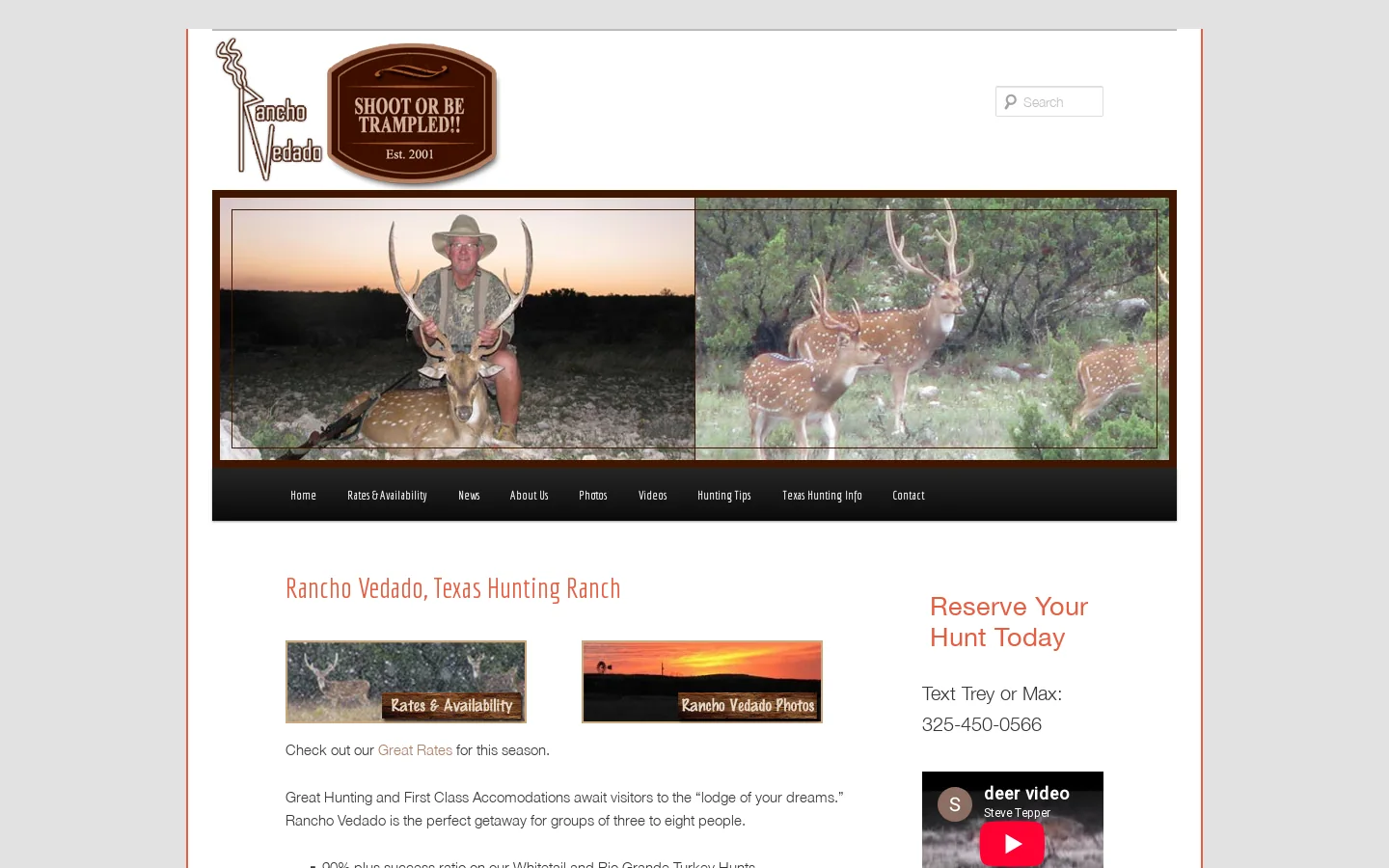 Rancho Vedado Homepage screenshot