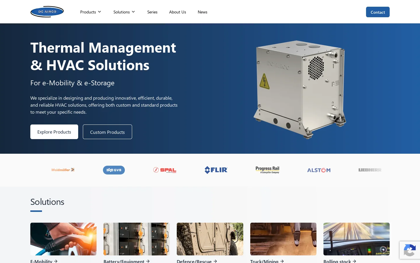 DC Airco Homepage screenshot