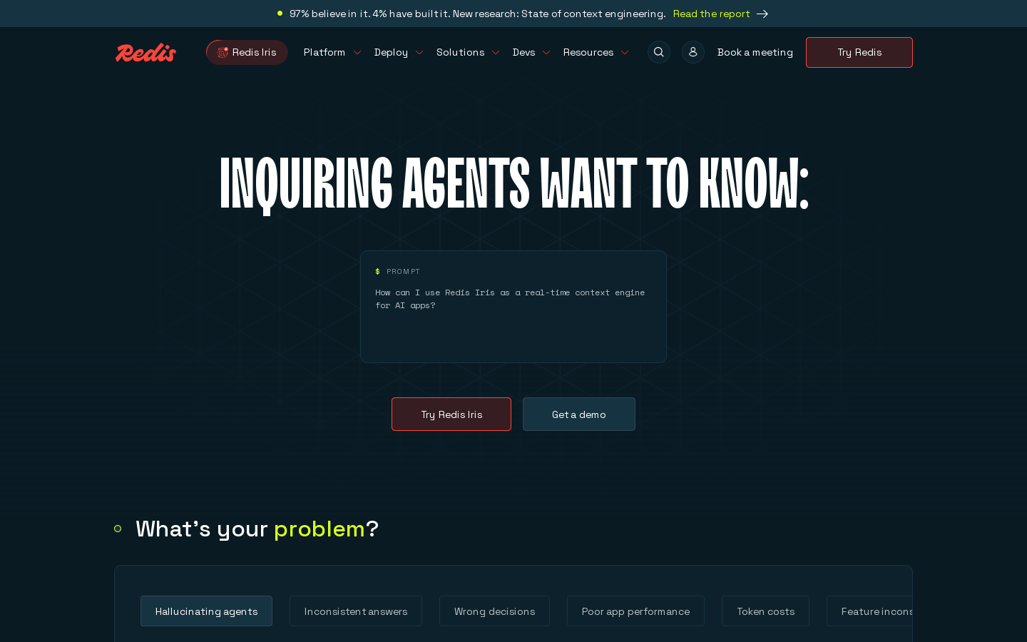 Redis Homepage screenshot