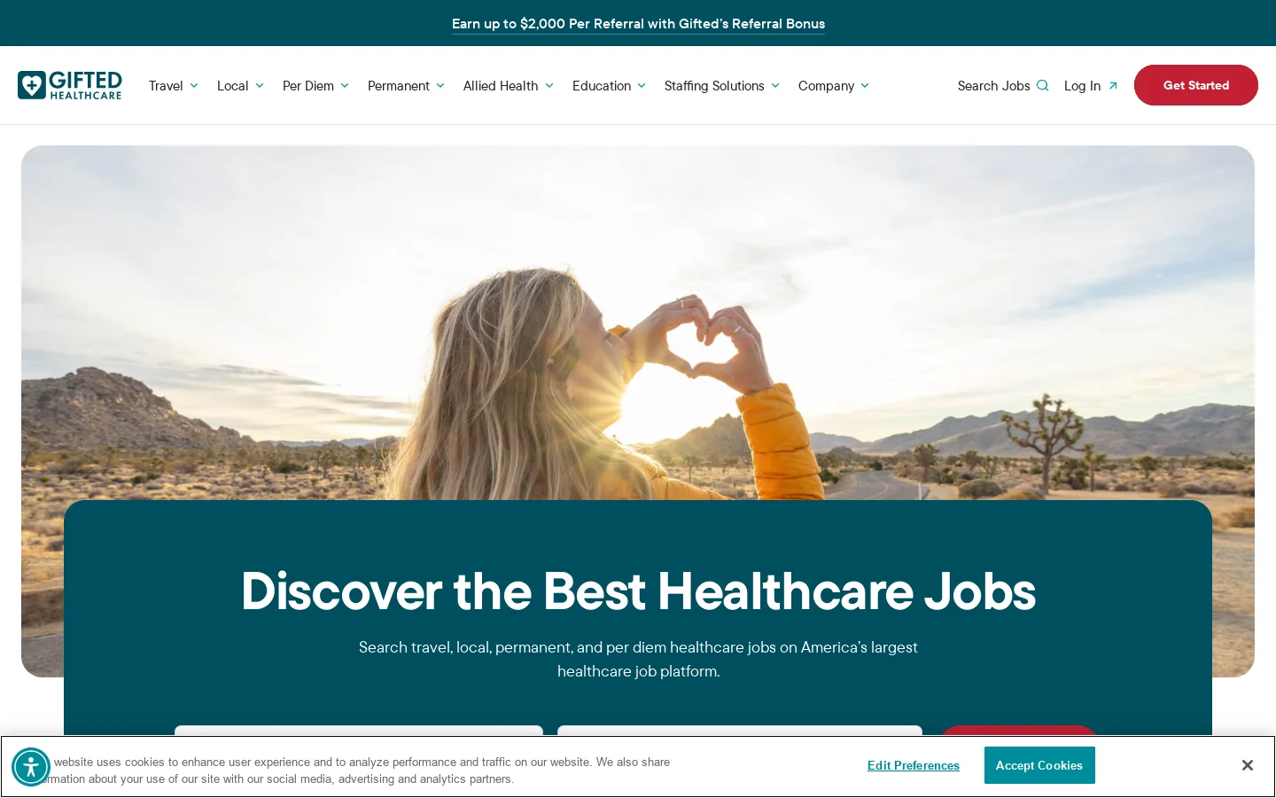 Gifted Healthcare Gifted Healthcare Homepage screenshot