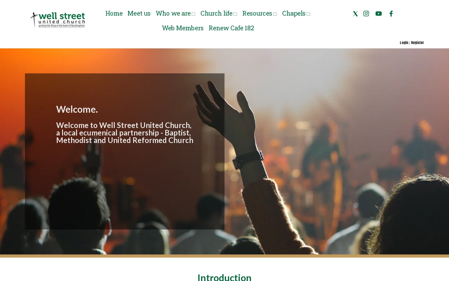 Well Street United Church Homepage screenshot