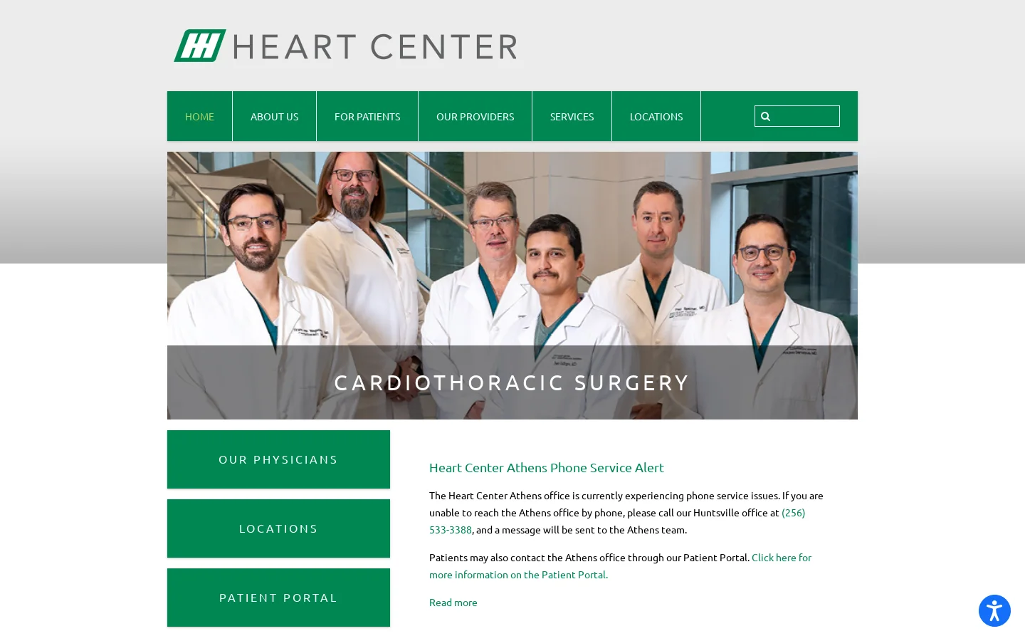 Heart Center – Cardiology Specialist | Huntsville AL - Huntsville Hospital’s Heart Center and Heart Institute Homepage screenshot