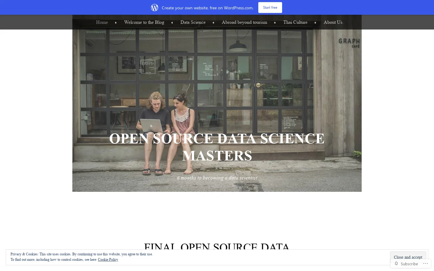 Open Source Data Science Masters | 6 months to becoming a data scientist Homepage screenshot