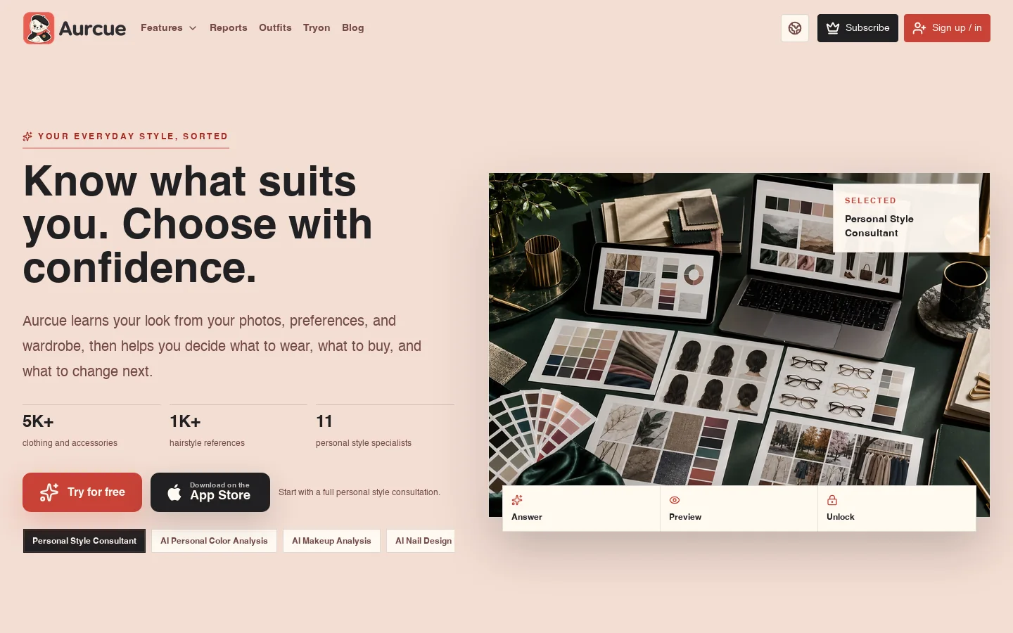 Aurcue Homepage screenshot