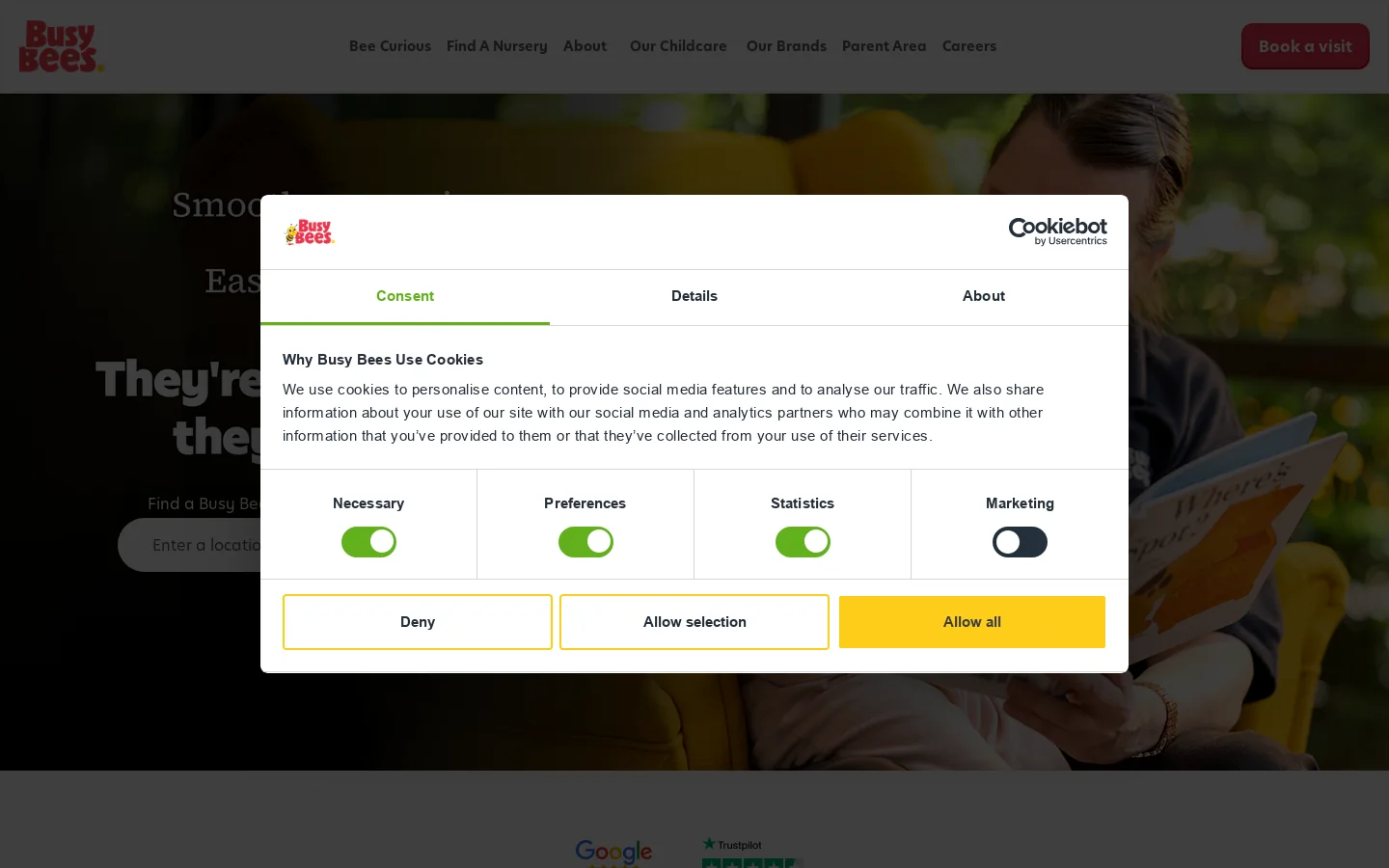 Nursery in Shoreham-by-Sea | Sunshine Day Nursery by Busy Bees Homepage screenshot