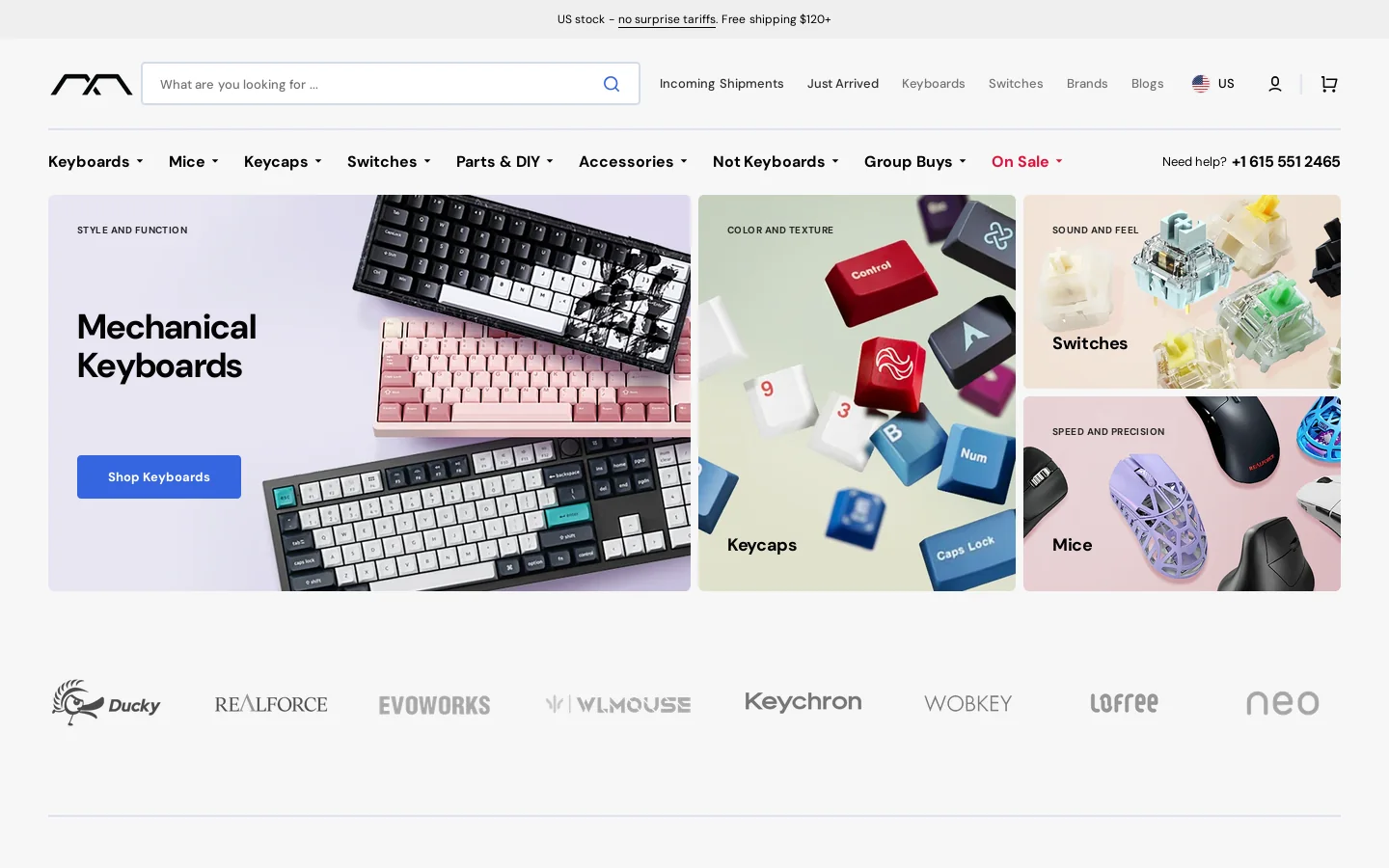 Mechanical Keyboards Homepage screenshot