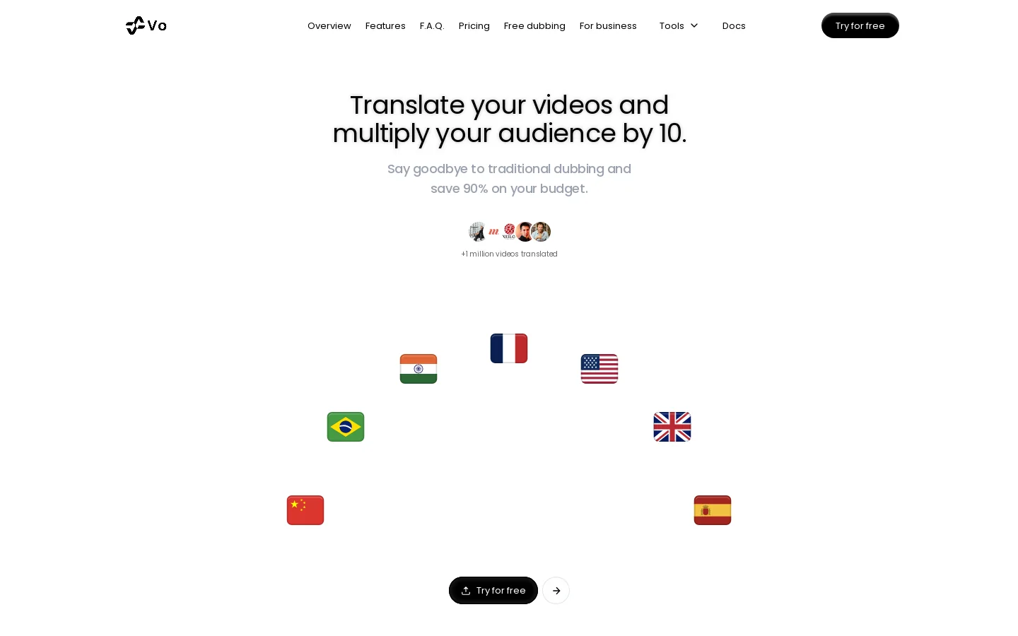 VoiceCheap Homepage screenshot