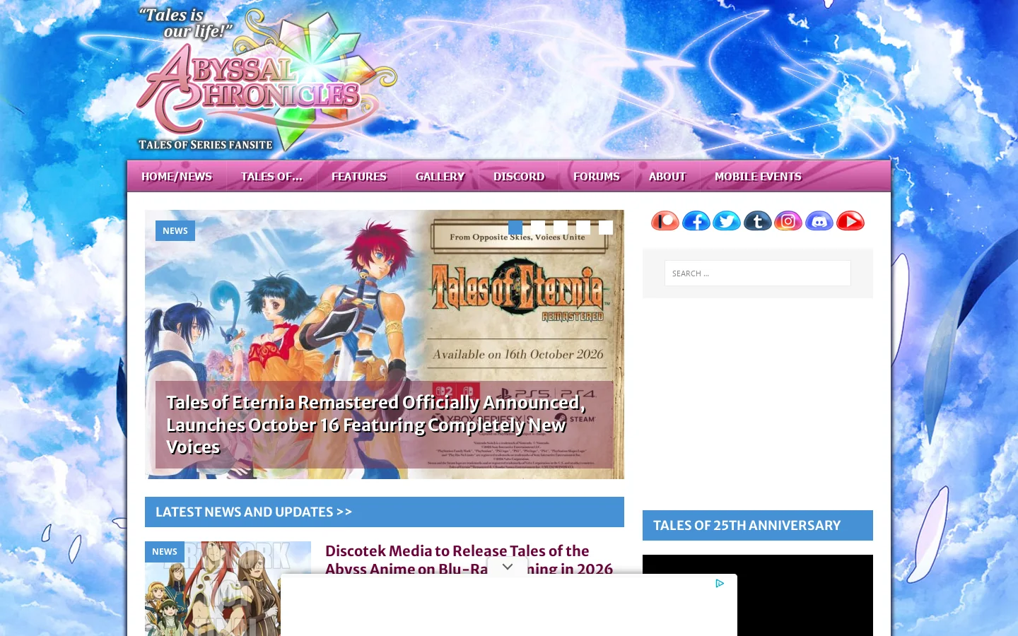 Abyssal Chronicles ver3 (Beta) Homepage screenshot