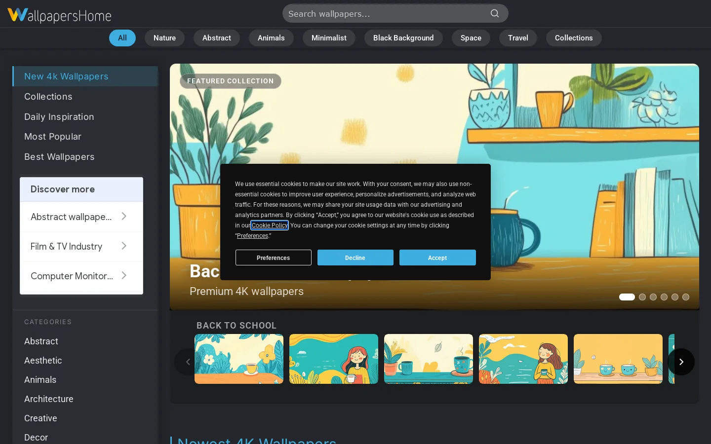 WallpapersHome Homepage screenshot