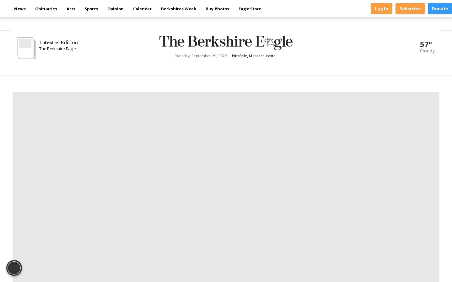 The Berkshire Eagle | Berkshire County breaking news, traffic, weather, sports. Homepage screenshot