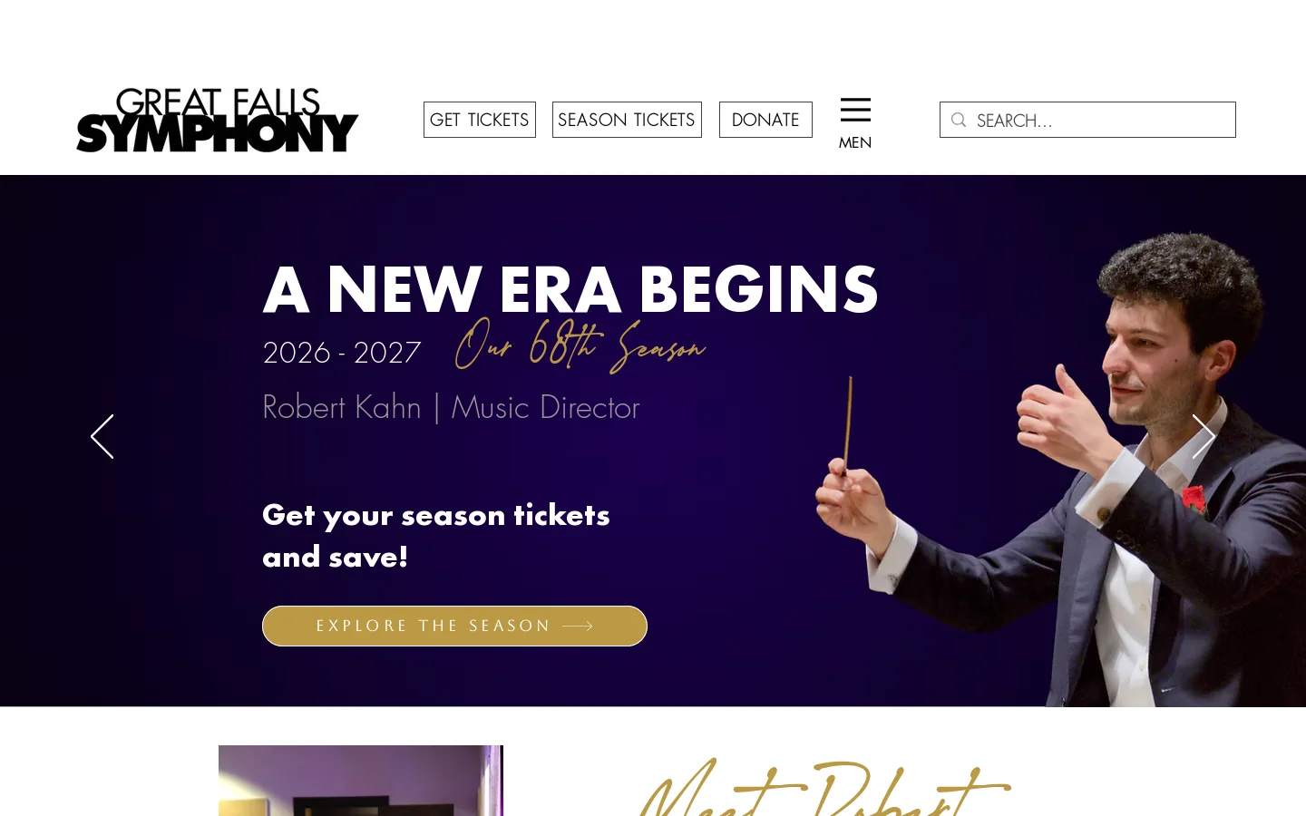 Great Falls Symphony | classical music | Great Falls, MT, USA Homepage screenshot