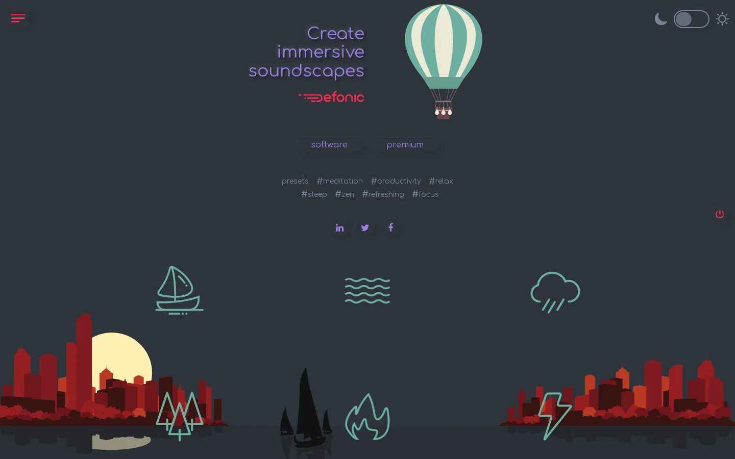 Defonic Homepage screenshot