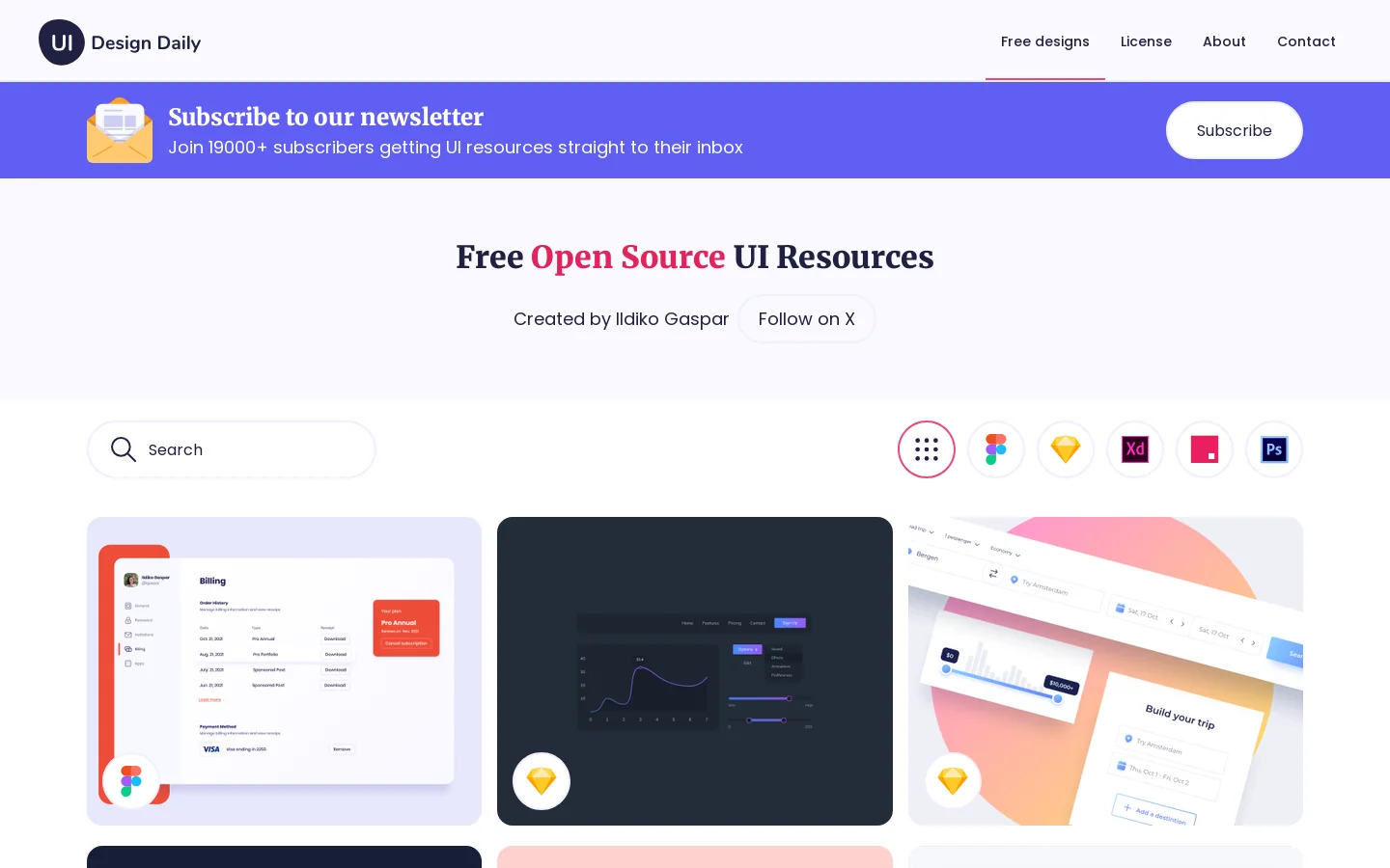 UI Design Daily Homepage screenshot