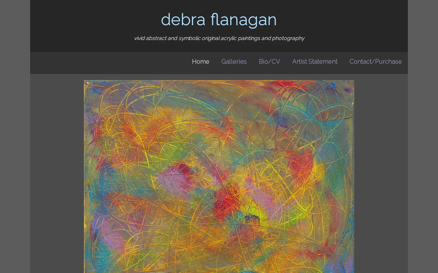 fine artist debra flanagan Homepage screenshot