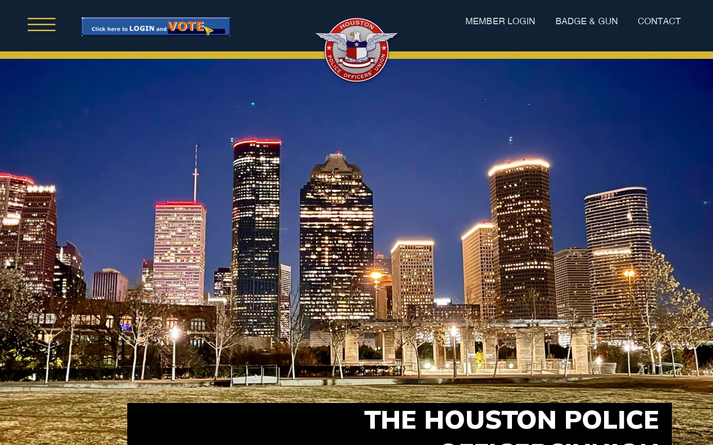 Houston Police Officers' Union Homepage screenshot