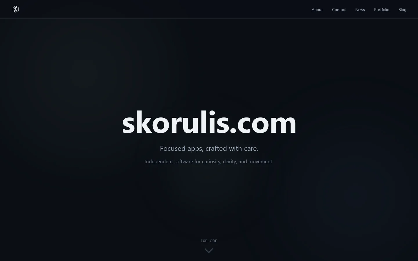 skorulis Homepage screenshot