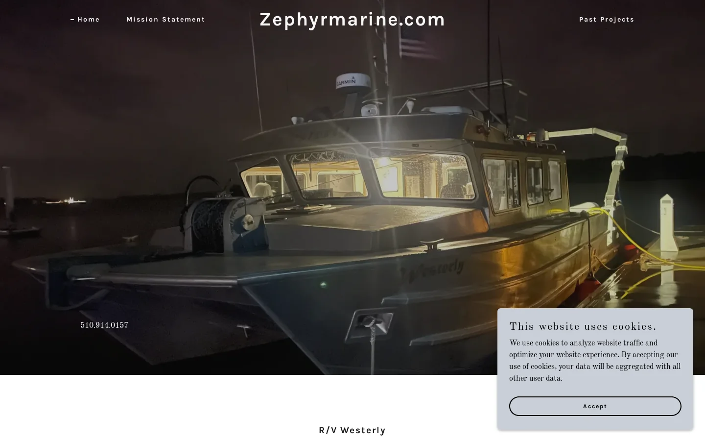 Zephyrmarine.com Homepage screenshot