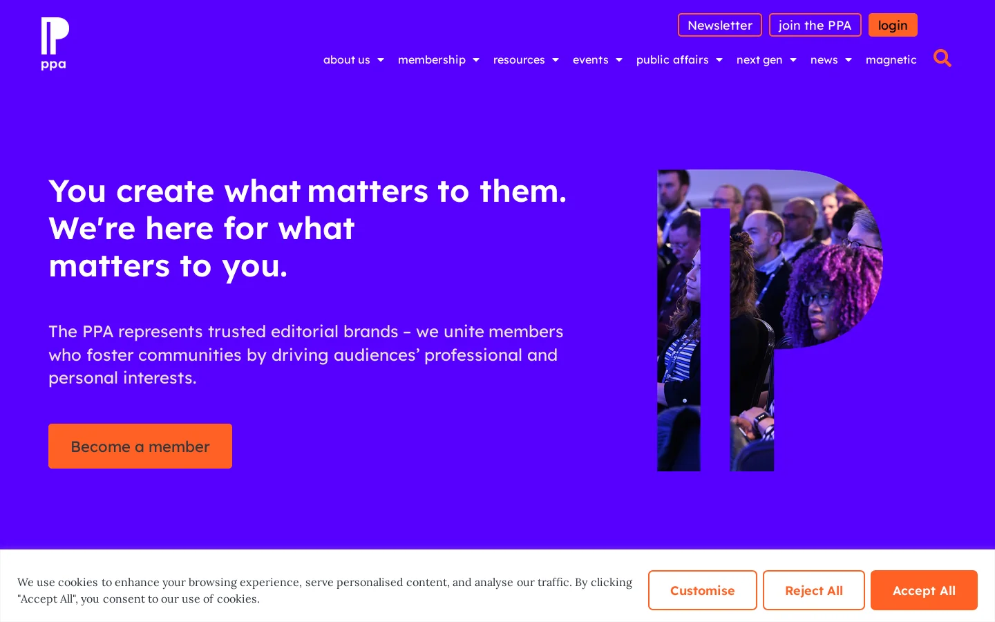 PPA Homepage screenshot