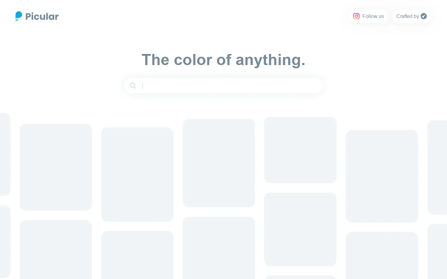 Picular Homepage screenshot