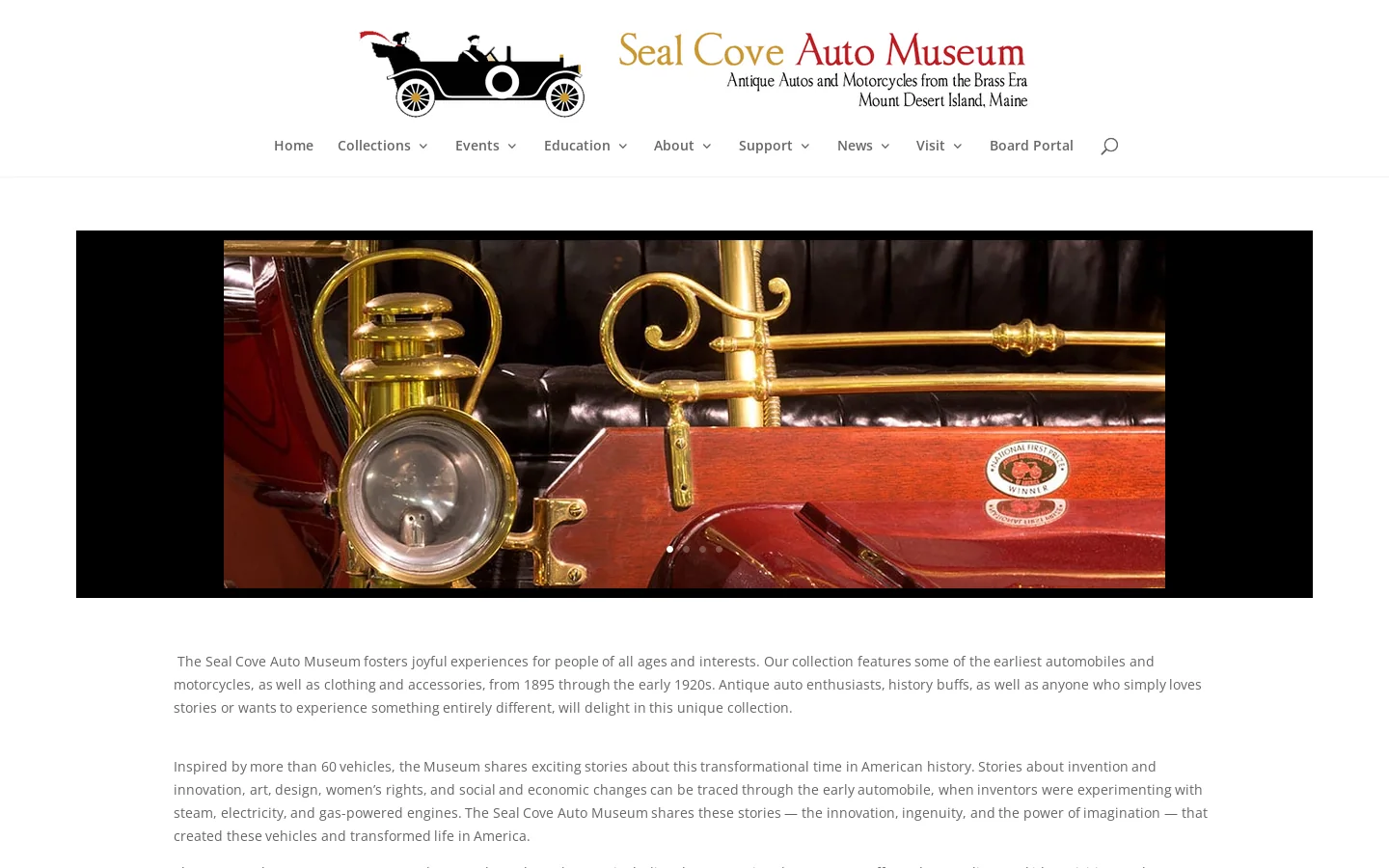 Seal Cove Auto Museum Homepage screenshot