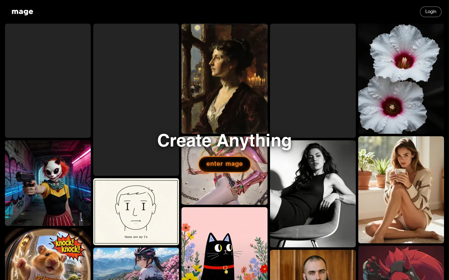 Mage Homepage screenshot