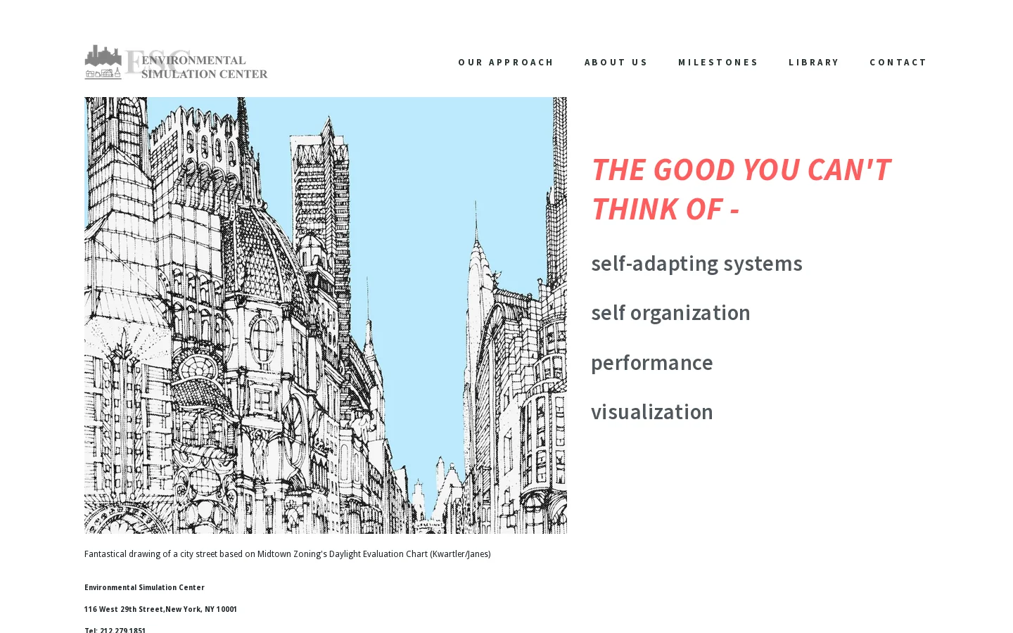 Environmental Simulation Center Homepage screenshot