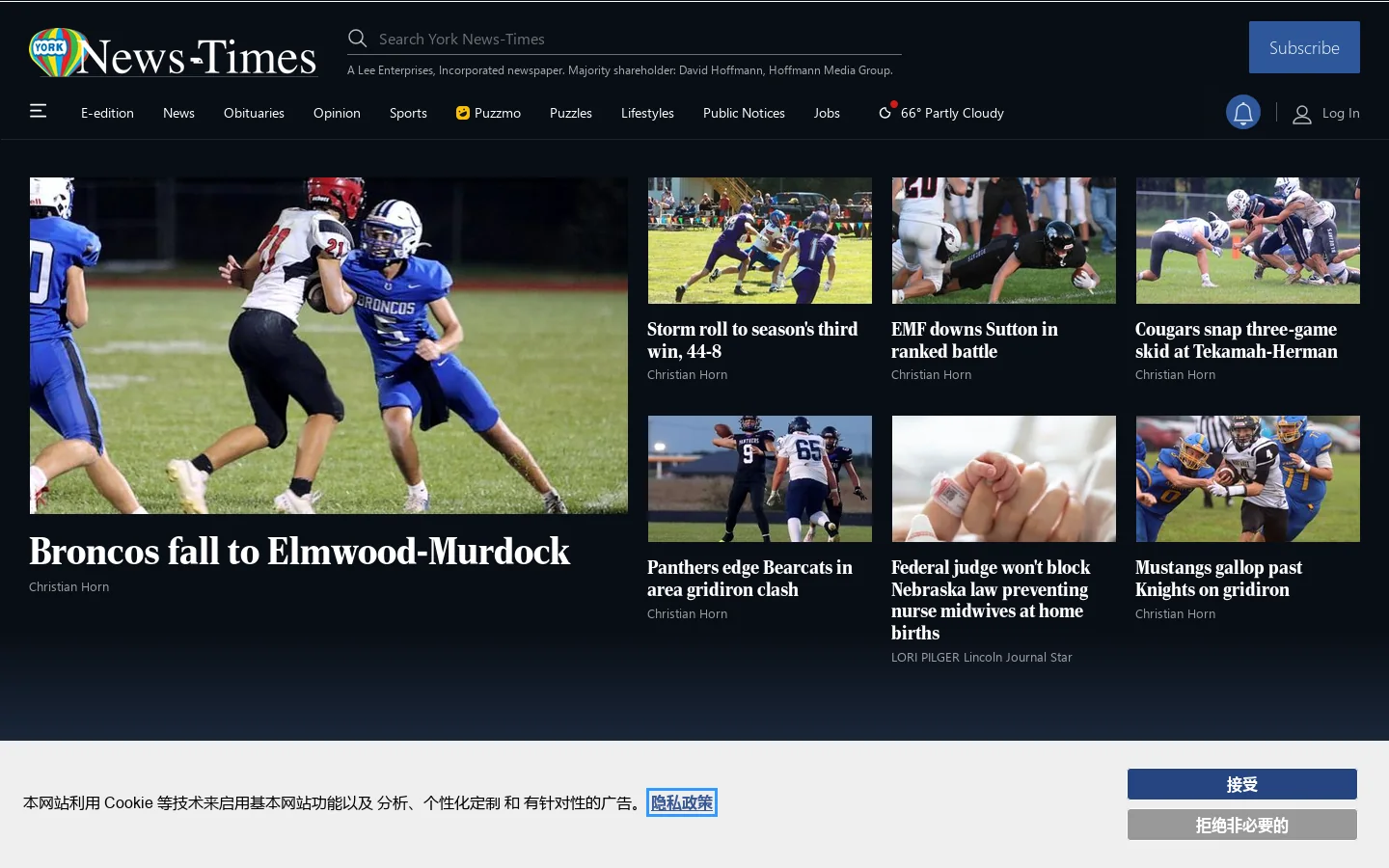 York News-Times Homepage screenshot