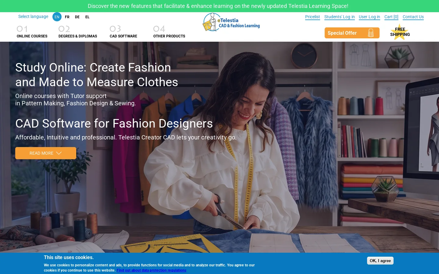 eTelestia Homepage screenshot