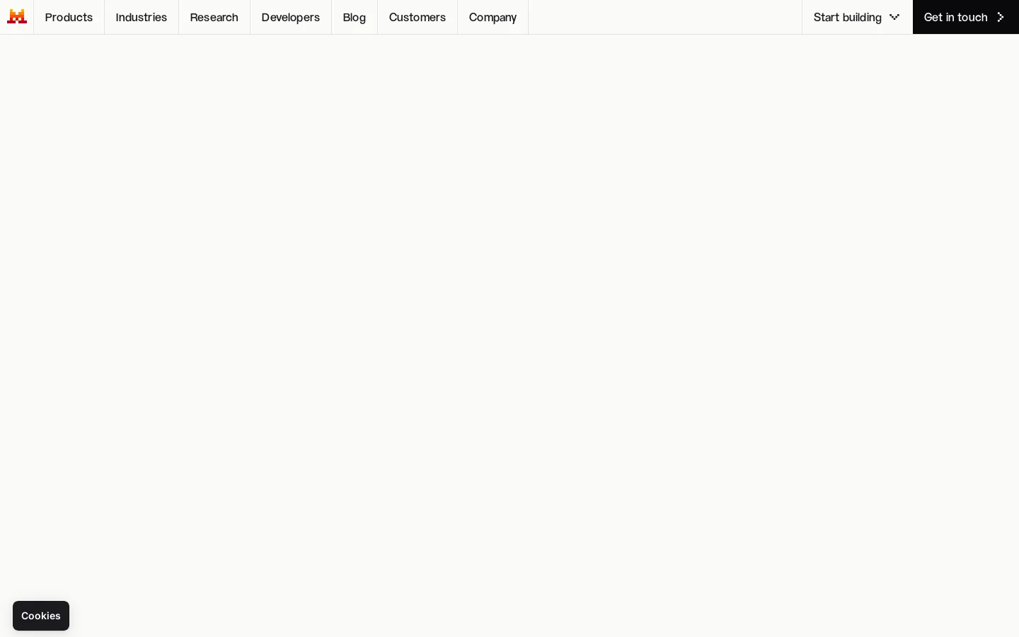 Mistral Homepage screenshot