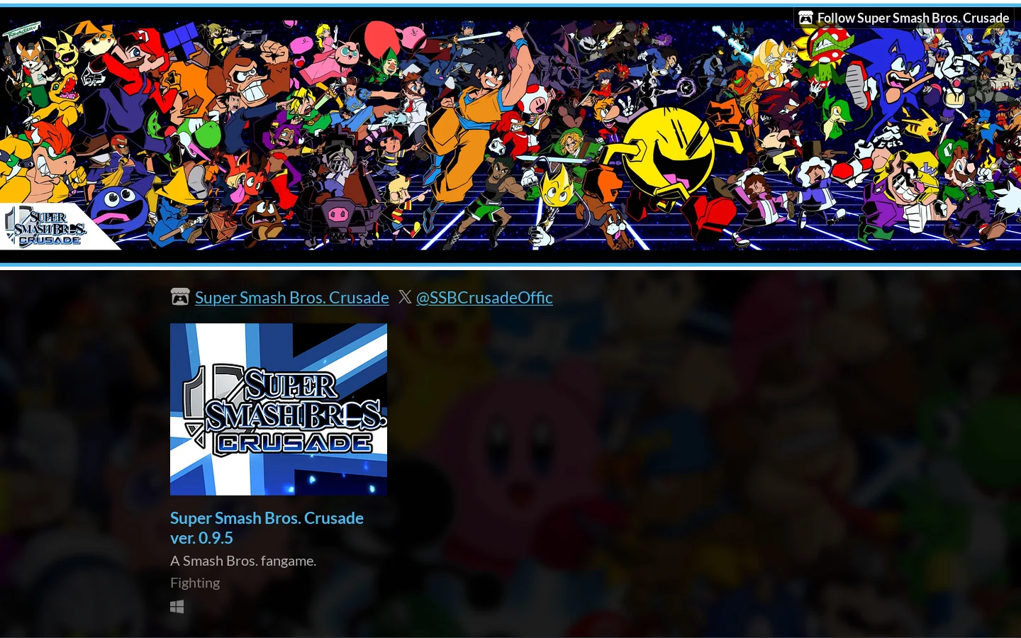 Super Smash Bros. Crusade - itch.io Homepage screenshot