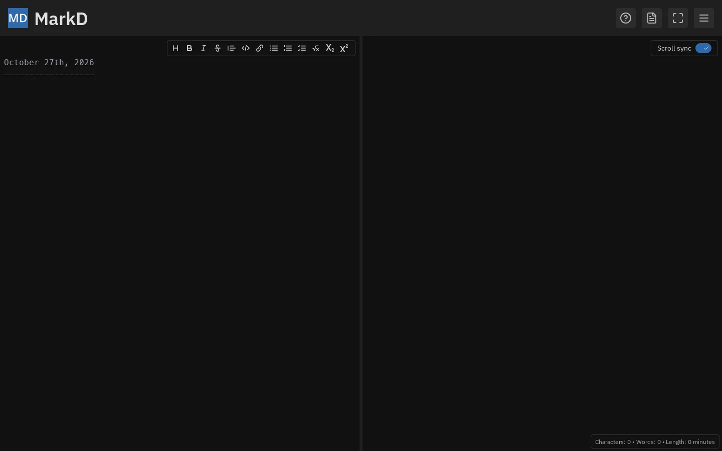 MarkD Homepage screenshot