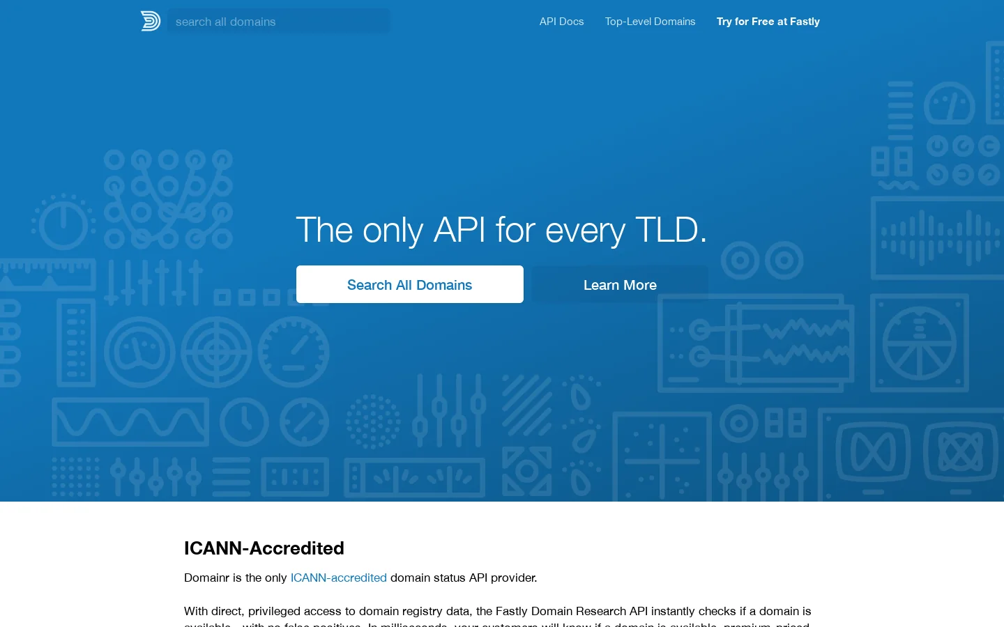 Domainr Homepage screenshot
