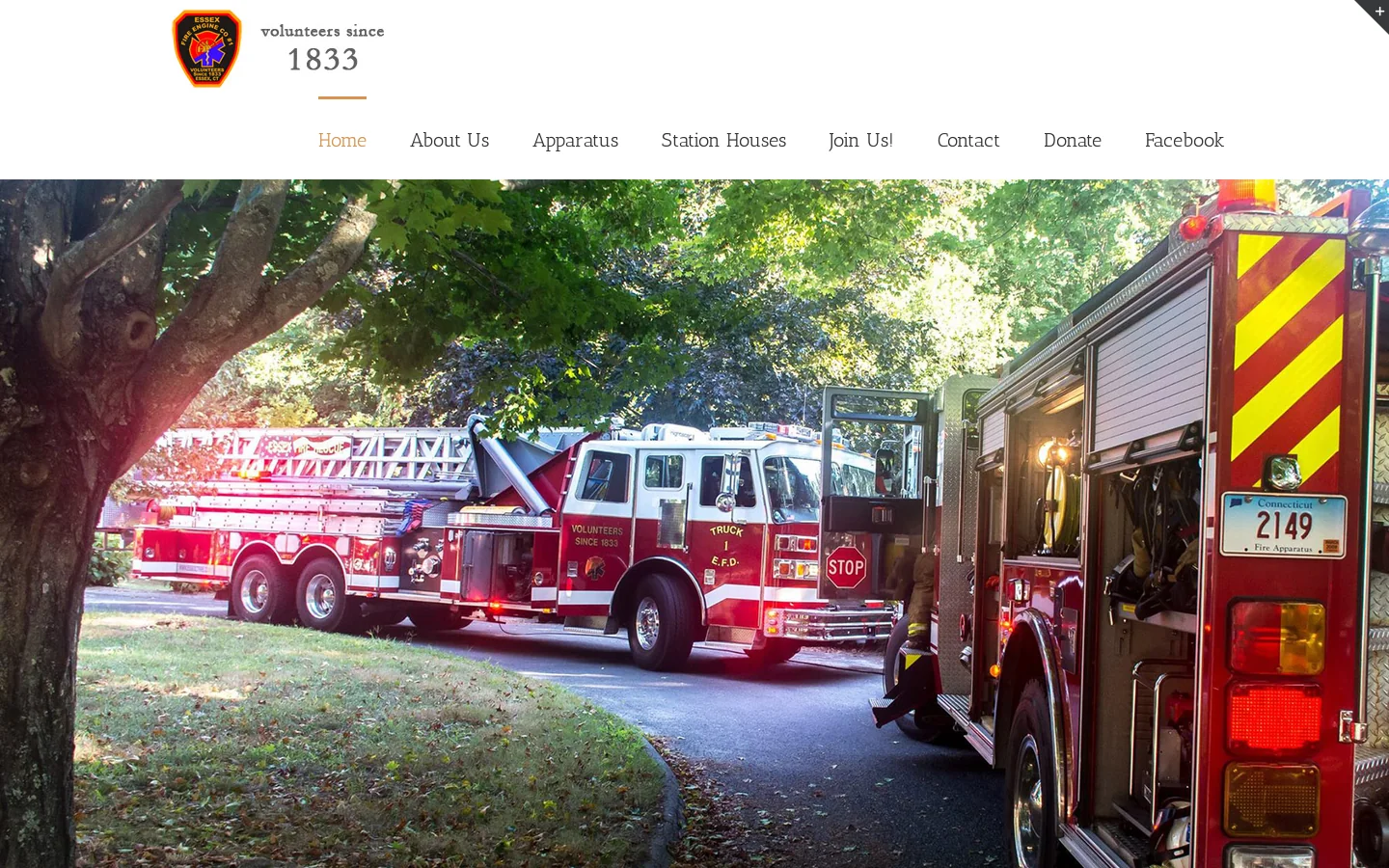 Essex CT Fire Homepage screenshot