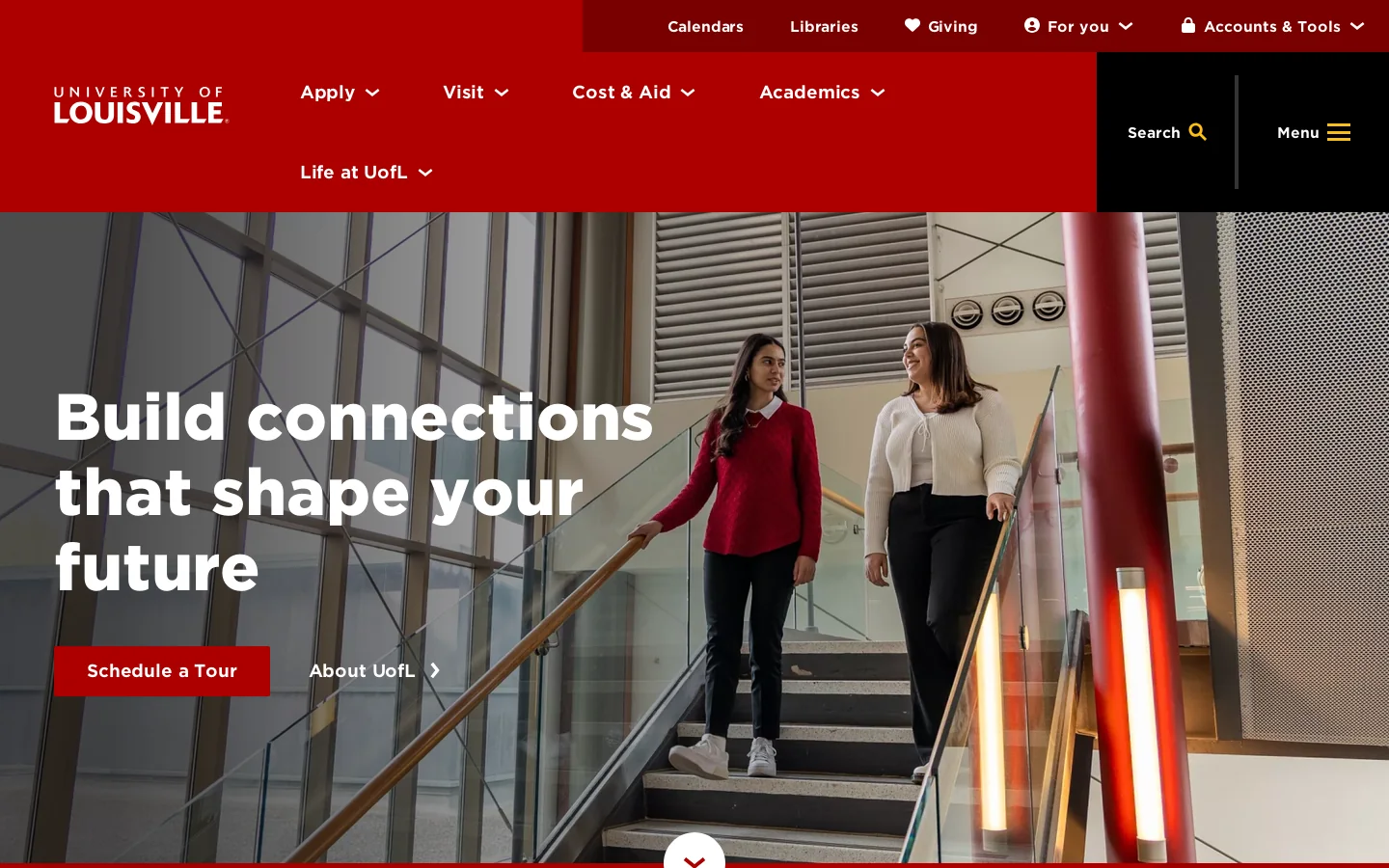 Home | University of Louisville Homepage screenshot