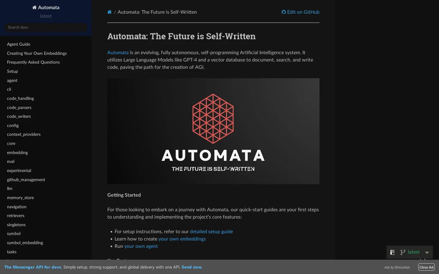 Automata Homepage screenshot
