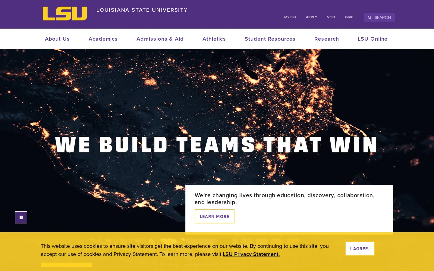 LSU Department of Experimental Statistics Homepage screenshot