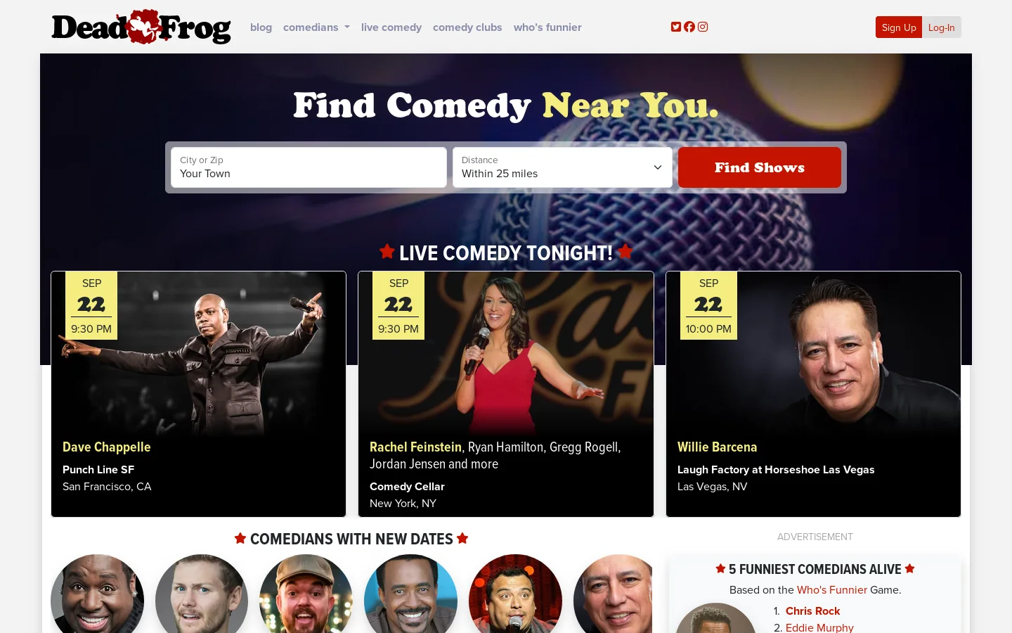 Dead-Frog Homepage screenshot