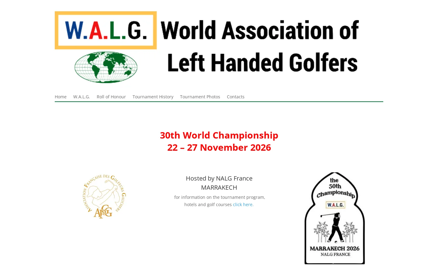 W.A.L.G Homepage screenshot