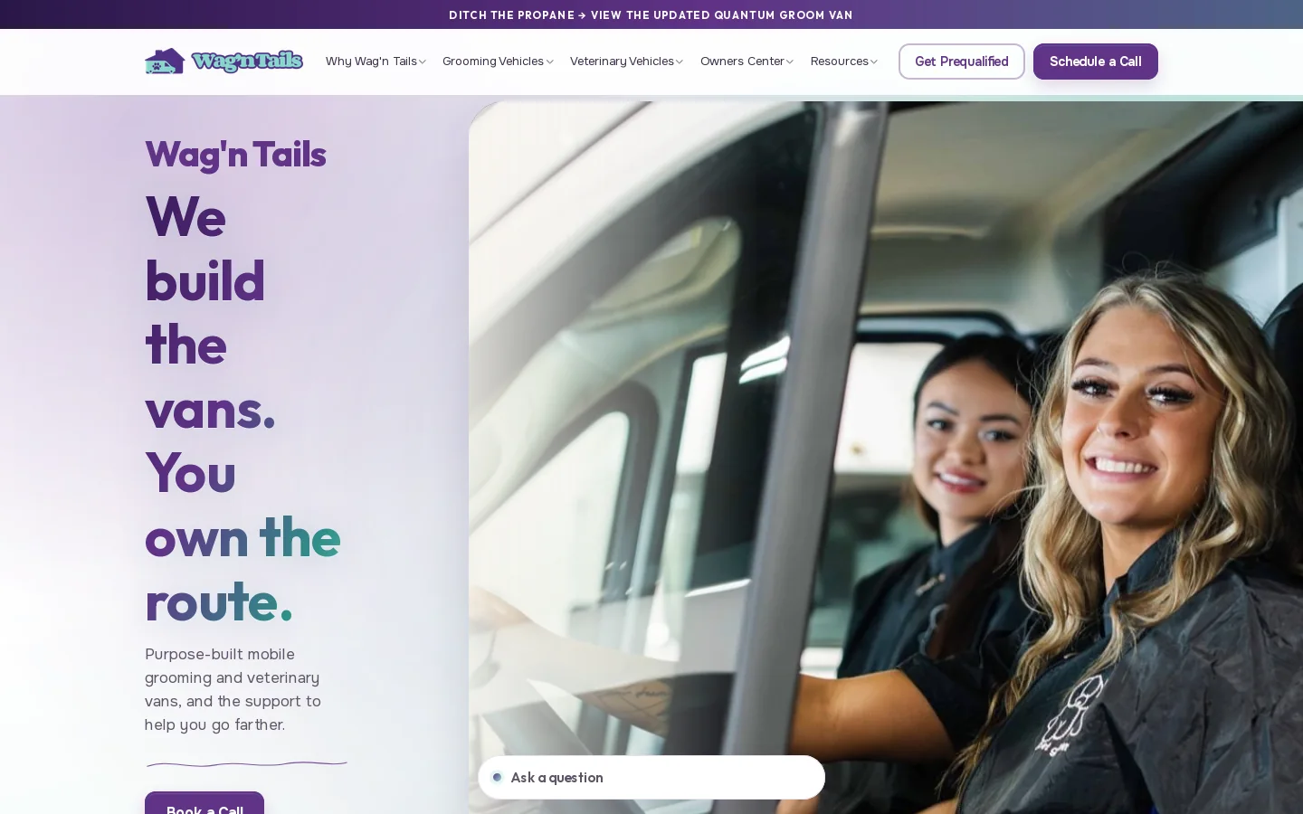 Wag’n Tails Homepage screenshot